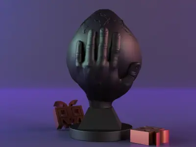 Dubai decoration statue stand 3D print model