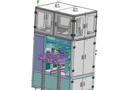 Circular lithium battery cleaning equipment  3D model
