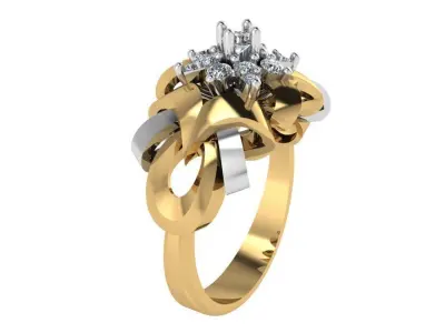 Twisted Earring Ring Set 2425 3D print model