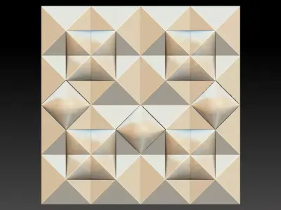3D WALLPANEL triangular pattern 3D model