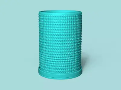 Vase 07 with Plate - Simple Plant Pot - Home Decor 3D print model