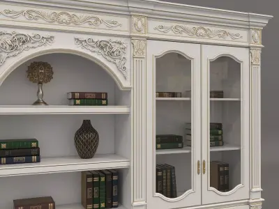 Classic Display Cabinet and Decoration 6 3D model