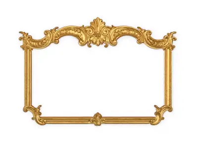 Plaster decorative frame ornament 30 3D model