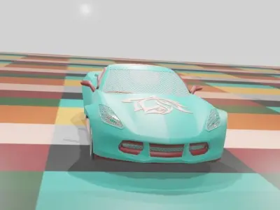 CG Future Car Corvette Model 3D print model