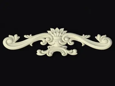 Central decor ornament for furniture 3D model 1004
