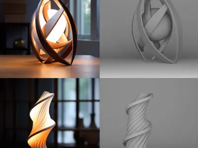 3D Luxury Lamp Models 3D print model