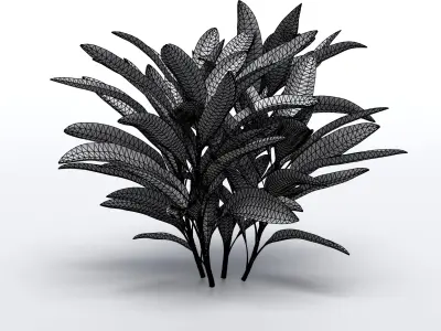 Cordyline Fruticosa Low-poly 3D model