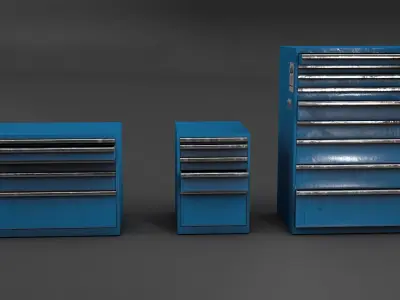 Tool Cabinet Low-poly 3D model