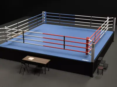 Boxing Ring Pack Low-poly 3D model