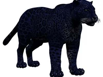Black Panther Rigged 3D model