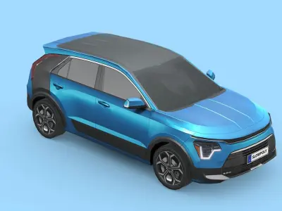 Kia Niro 2023 Low-poly 3D model
