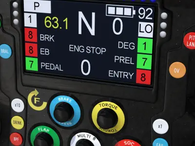 STR11 Steering Wheel Low-poly 3D model