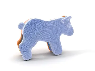 Wooden Toy Animal Model Pack Low-poly 3D model
