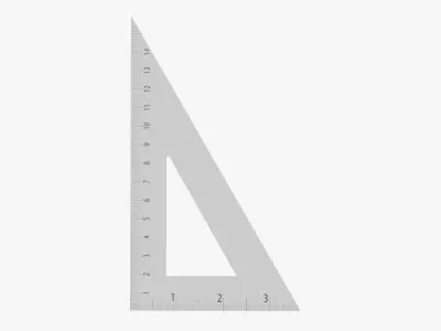 Ruler three-sided 01 3D model