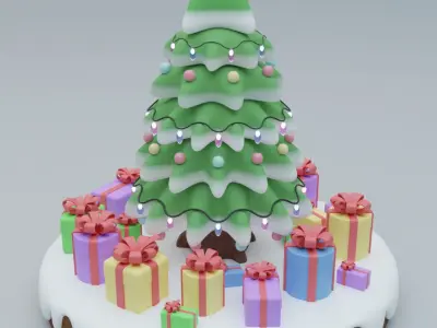 Gingerbread cristmas tree 3D model for cristmas 3D model