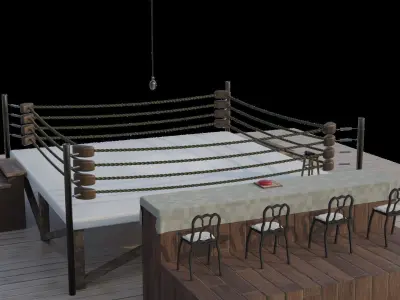 Boxing ring 3D model