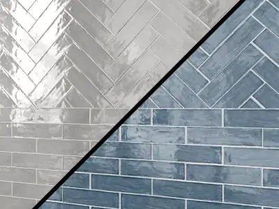 B TRAIN  Gloss Crackle 3 X 12Ceramic Field Tile 3D model