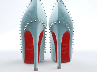 Christian Louboutin Anjalina 100mm High Heels 3D model