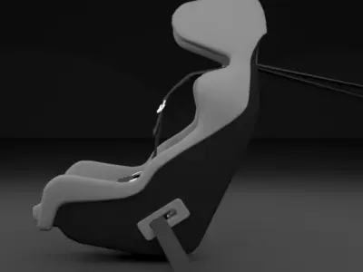 Racing seat - v1  Low-poly 3D model
