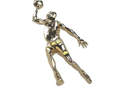 basketball player pendant 3D print model
