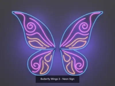 Butterfly Wings - 3 Pack 3D Model Collection