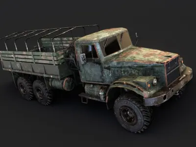 KRAZ Military Truck Low-poly 3D model