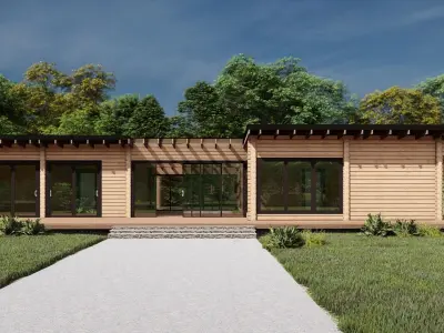 3D model of a wooden house 3D model 4