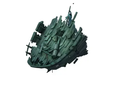 Game Seabed wreckage - wreck wreckage 08 3D model