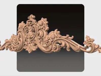 Carved decor for cnc 37 3D model