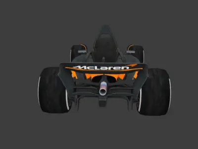 McLaren Formula 1 Team Race Car pubg Low-poly 3D model
