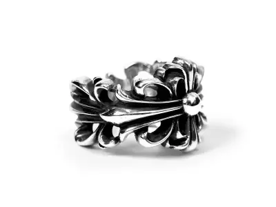CHROME HEARTS DOUBLE FLORAL RING 3d print  3D model