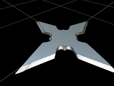 Shuriken x-shape Free 3D print model