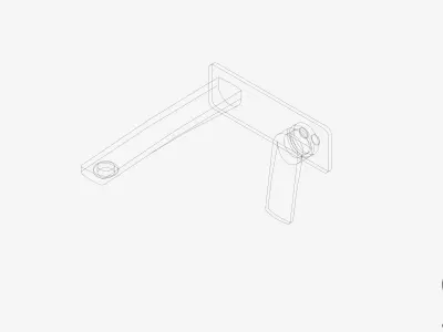 Wall Mixer Set - Luxury - Mako - Basin Low-poly 3D model
