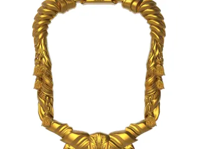 Carved Picture Frame 3D model 5
