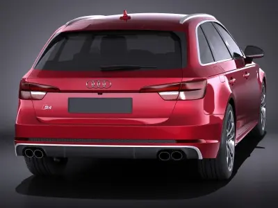 Audi S4 Avant 2017 VRAY 3D model