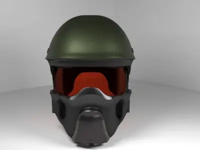 Helmet futuristic Free 3D model