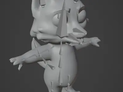 Cartoon Fox Rigged 3D Models Low-poly 3D model