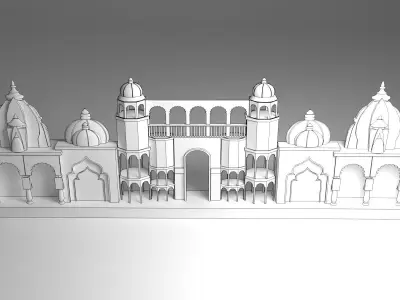 Entry Gate Facade 3D model