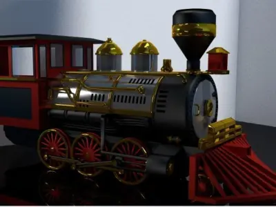 3D model Classic toy train Free 3D model