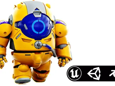 AMONG US CHARACTER-E  Rigged for Unreal Engine - Unity - MIXAMO  3D model