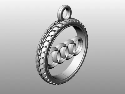 Audi logo pendant  3D print model