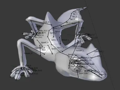 Satanic leaf gecko 3D model
