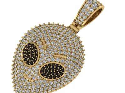 Alien Pendant 3D print model 3D print model