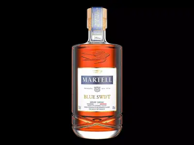 Martell bluebird bourbon 3D model