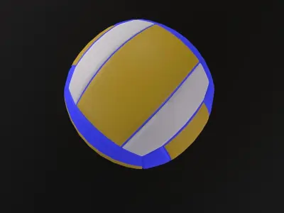 Volleyball 3D Model Low-poly 3D model purchase
