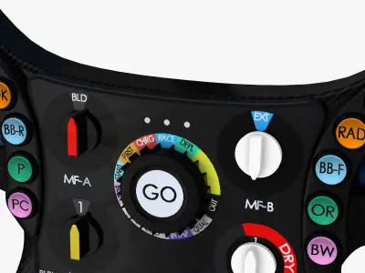 FW38 Steering Wheel Low-poly 3D model