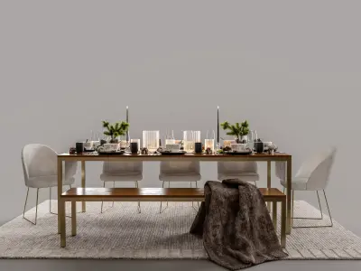 DINING TABLE 3D model shop
