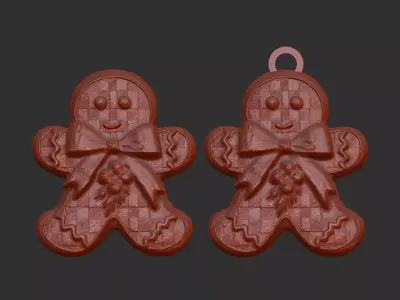 christmas cookie decor  3D print model
