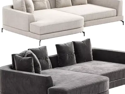 Sofa Moderno S left by eichholtz 3D model