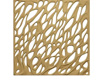 Modern Relief Panel Wall Decor Set STL Mural CNC 322 3D model